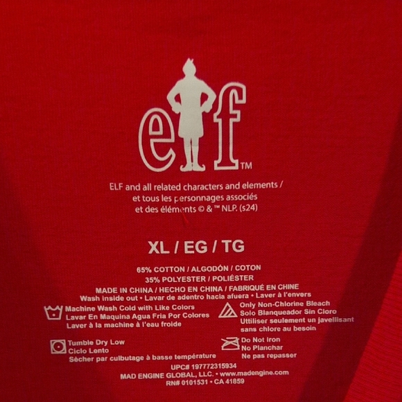 Festive Men's Elf Christmas Pajamas Sz. XL NWT - Picture 2 of 5